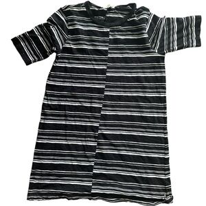 Vans Short Sleeve Dress Women's Small White Black Striped t shirt dress sz M